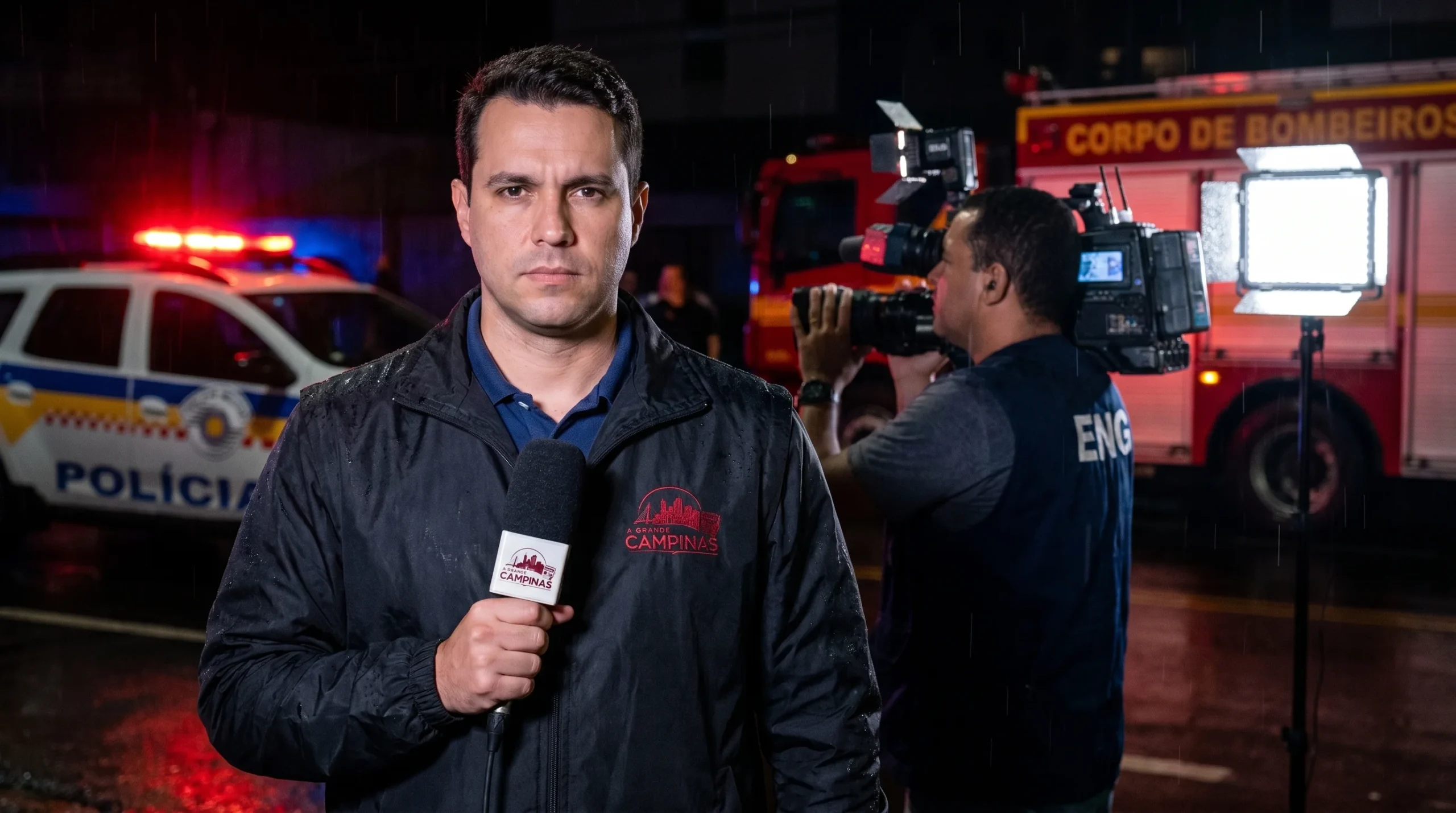 Notícia: agressão e incêndio em Americana