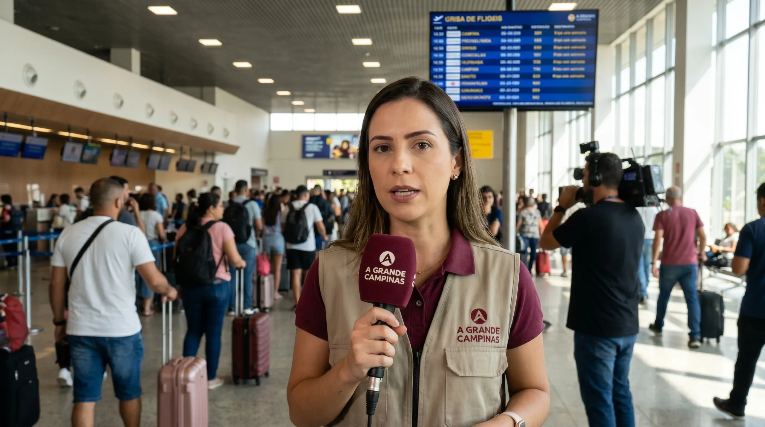 Notícia: passageiros em Viracopos