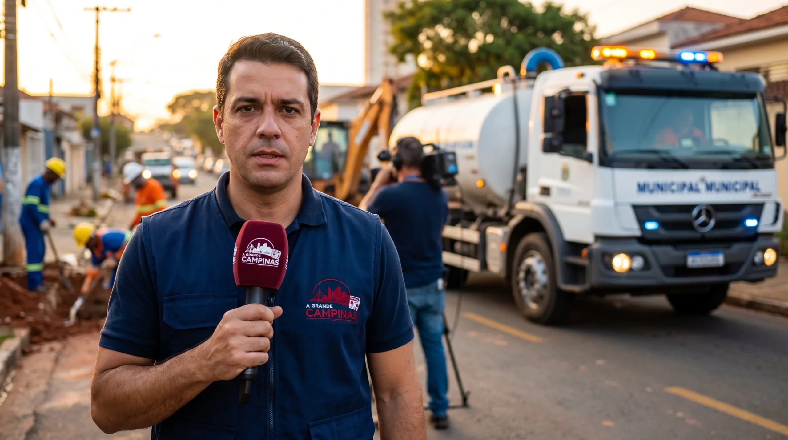 Notícia: rompimento de adutora em Americana