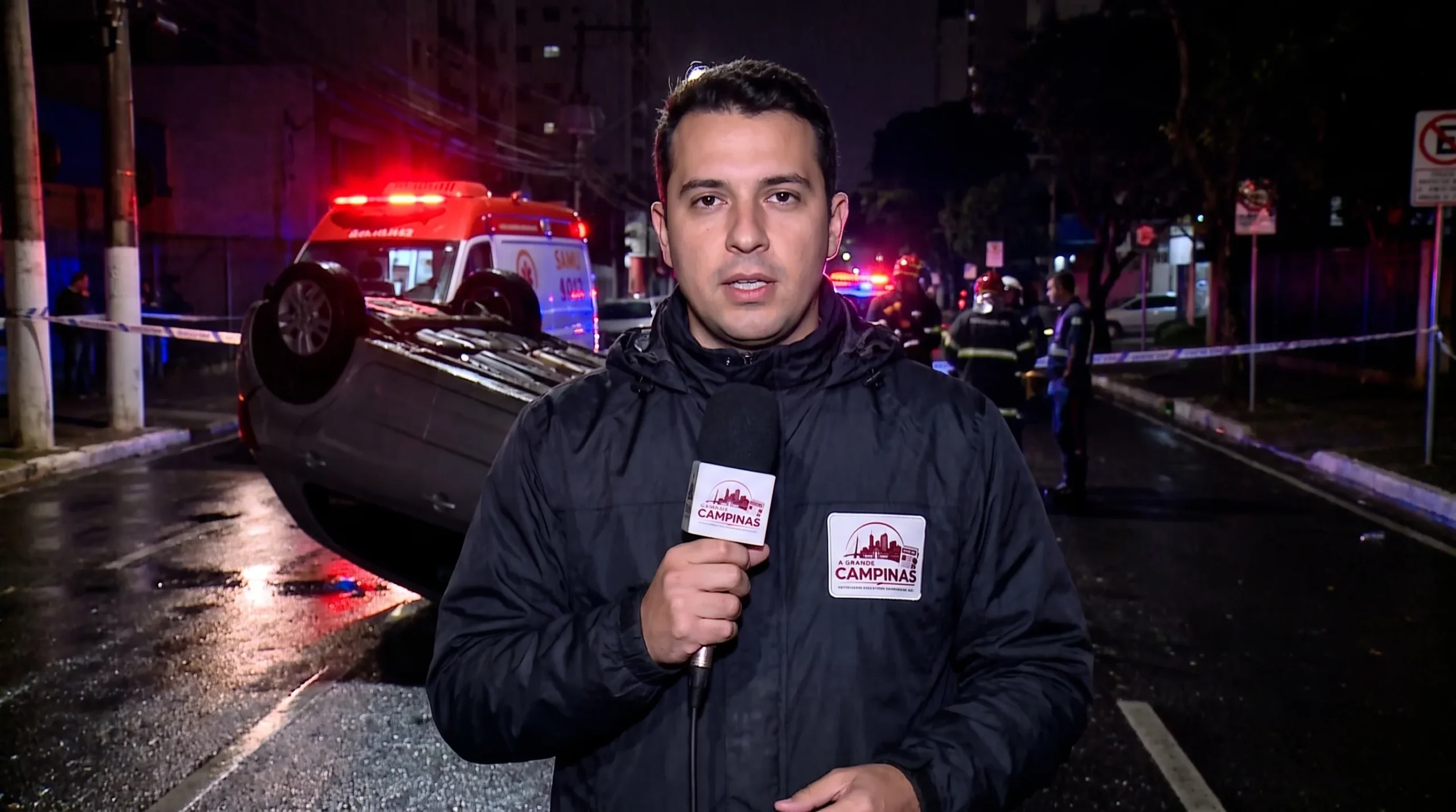 Notícia: carro capotar em Campinas