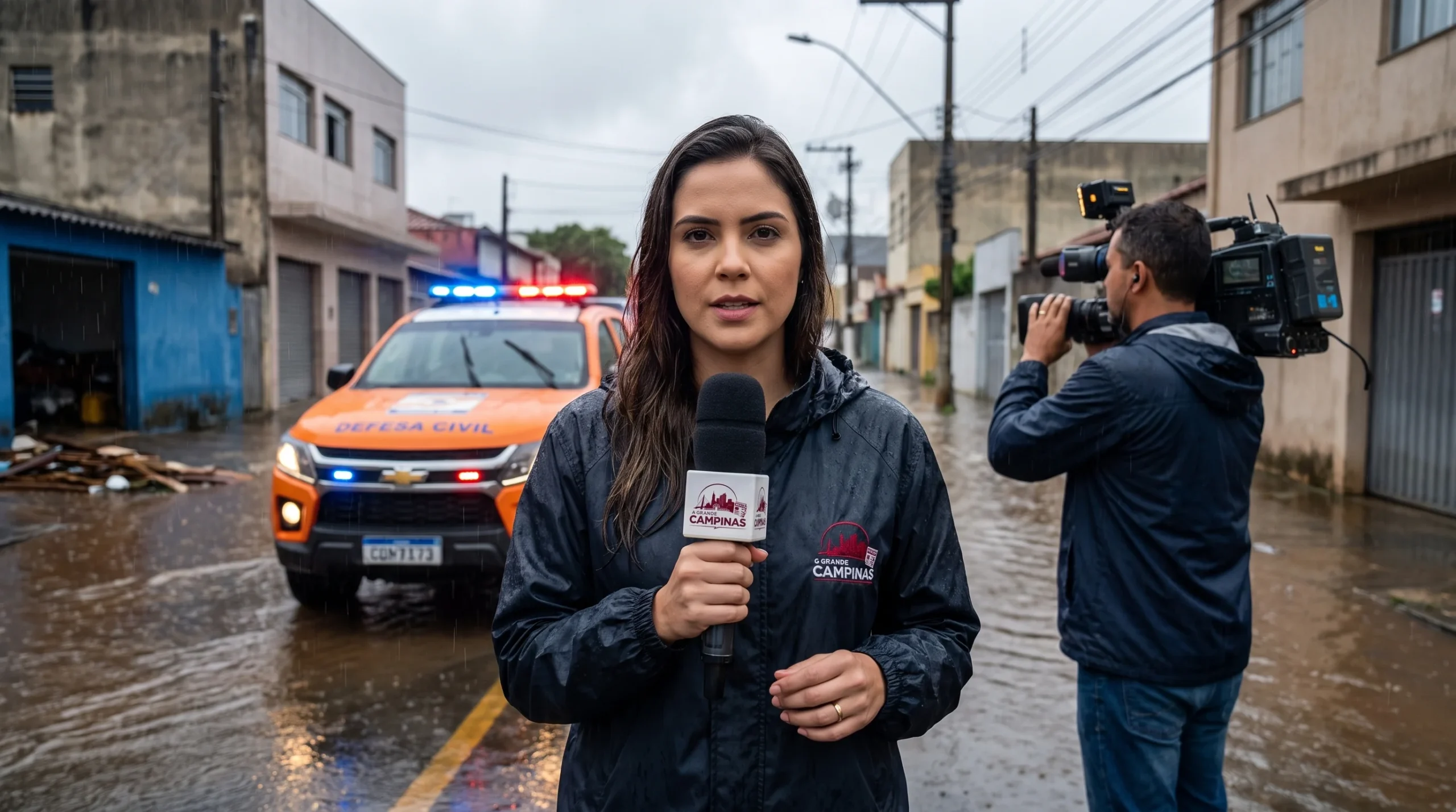 Notícia: chuva causa estragos