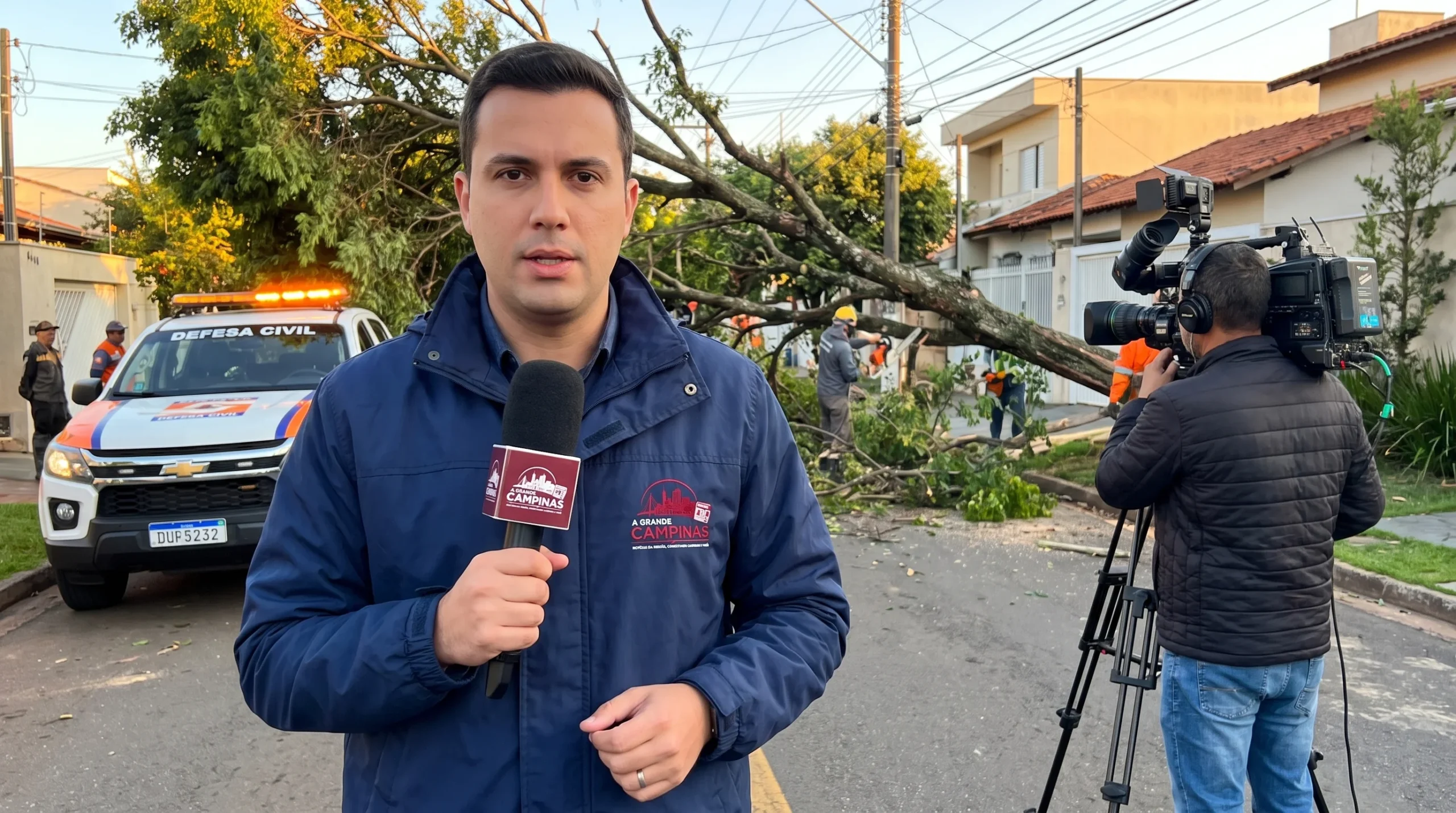 Notícia: chuva na região de Campinas