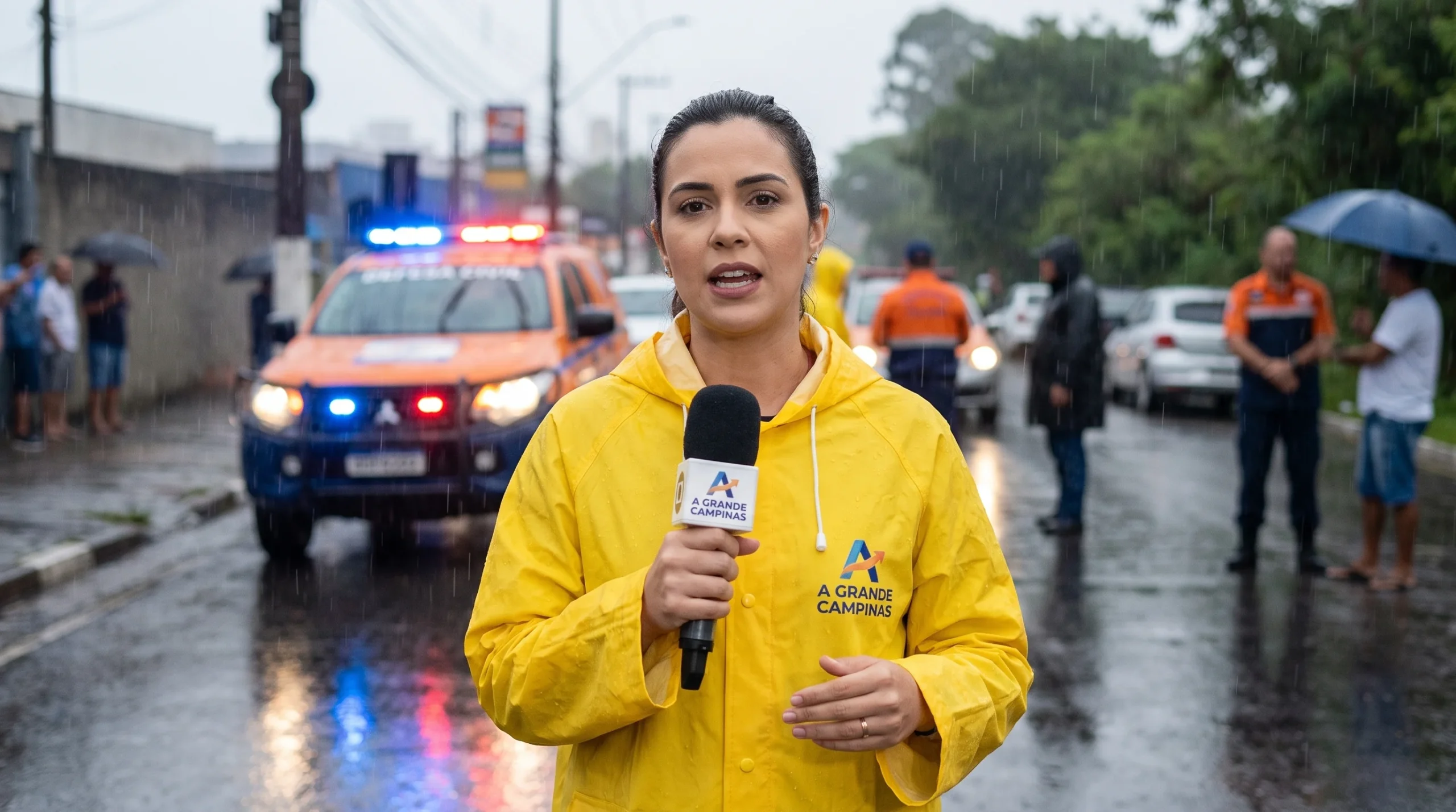 Notícia: alerta laranja de tempestade