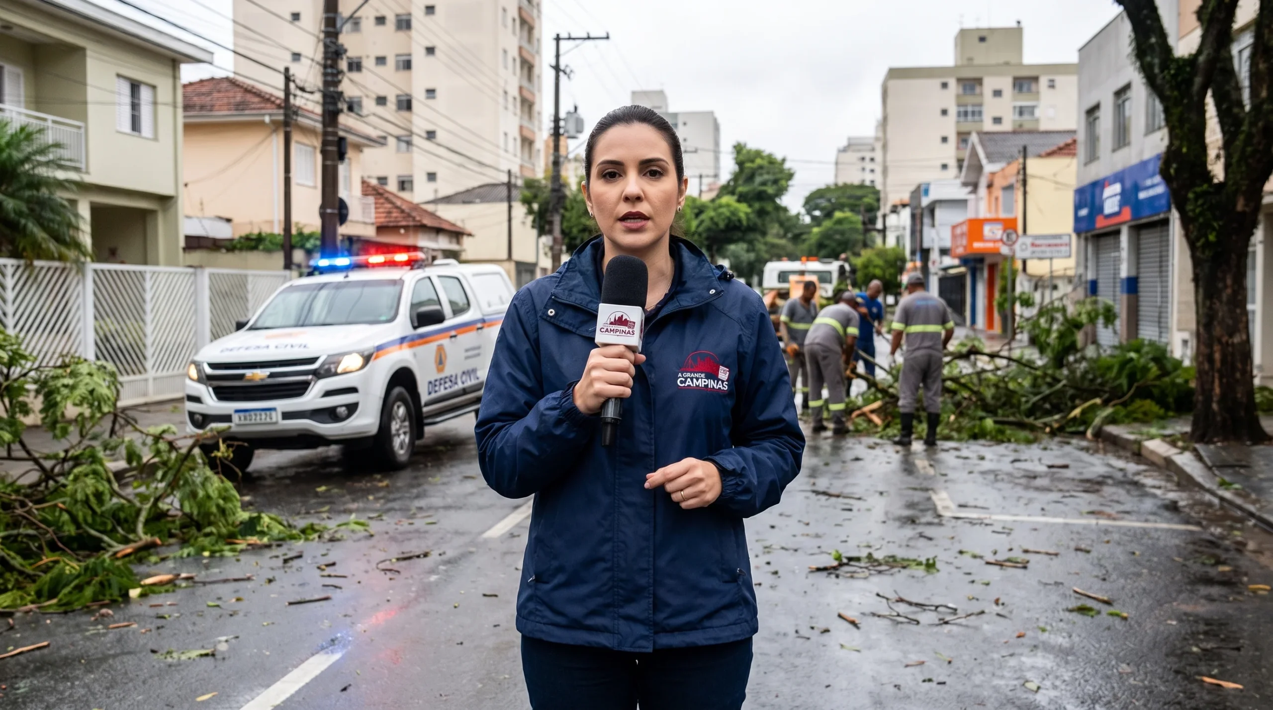 Notícia: temporal em Campinas